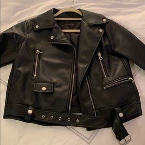 Zara Faux Leather Moto Jacket